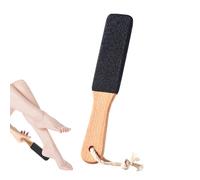 1PC Pumice Stone for Feet Convenient Storage Anti Slip Handle Foot Scrub Sharp and Wear Resistant Easy to Clean Wooden Foot File for Remove Dry Dead Skin Eliminates Corns and Calluses