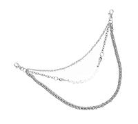 1Pc Punk Style Hip Hop Trouser Chain Sturdy Decorative Accessory for Men White for Nightclubs Bars and Disco Dancing Fashionable Pants Chain for Unique Outfits