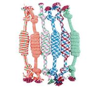 1Pc Puppy Dog Pet Cotton Braided Bone Rope Chew Knot srandom Color Practical treatment