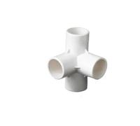 1PC PVC 3/4/5/6 Dimensional Internal Diameter 20mm 25mm 32mm PVC Pipe Fittings Home Garden Irrigation Water Connectors(4 Way,Inside Diameter 50mm)