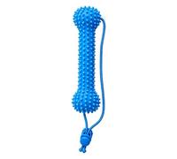 1PC PVC Dual-Action Canine Dental Prop with Pull Rope Dental Cleaning Chew Toy Bite-Resistance Interactive Teeth Grinding Chewing Stick for Dogs Training (A)