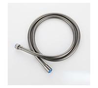 1pc PVC High Pressure Brushed Gold & Black Smooth Shower Hose For Bath Handheld Head Flexible 360° Rotation(Gun Grey)