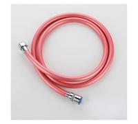 1pc PVC High Pressure Brushed Gold & Black Smooth Shower Hose For Bath Handheld Head Flexible 360° Rotation(Red)