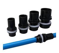 1pc PVC Pipe Connector 20mm 25mm 32mm 40mm 50mm, Black Aquarium Fitting for Fish Tank Drainage and Garden Irrigation(50mm)