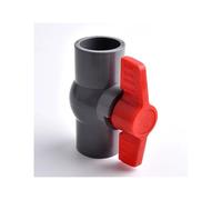 1pc PVC Pipe Flat Socket Ball Valve Coupler Adapter Watering Connectors Garden Irrigation Aquarium Fish Tank Joint I.D 20~110mm(Grey Color,Inner Dia 40mm)