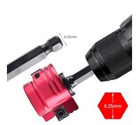 1pc PVC Pipe Reamer with 6.35mm Hex Shaft for PVC ABS Drain Water Pipes, Plumbing Tool for Burrs Removal and Leak- Joints, Red Metal Fit(G)