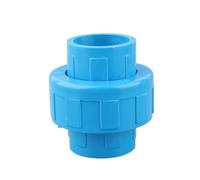 1pc PVC Union 20 25 32 40 50mm Equal Coupling Water Pipe Straight Connector for Garden Irrigation Aquarium Fish Tank Fittings(Blu,ID 20mm)