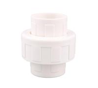 1pc PVC Union 20 25 32 40 50mm Equal Coupling Water Pipe Straight Connector for Garden Irrigation Aquarium Fish Tank Fittings(White,ID 50mm)
