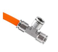 1pc PY PZA SA PM 304 Stainless Steel Metal Pneumatic Quick Coupling 4 6 8 10 12 14 16mm Push in air Hose Connector(PM,14mm)