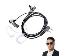 1Pc Radio Earpiece 2 Pin Comfort Walkie Talkie Earpiece With Mic Detachable | Replaceable Clear Audio Radio Headset Covert For Guard Bodyguard Interphone Security Guard Accessories