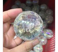 1Pc Rainbow Angel Aura Quartz Crystals Dia 40-602mm Sphere Stones And Minerals Glass Ball Home Decoration Feng Shui Crafts (Color : 1pc, Size : 50-60mm)