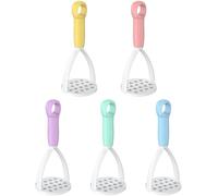 1Pc Random Color Manual Silicone Potato Masher, Cooking Utensils Masher, Mini Potato Masher for Non-Stick Cookware, Fruit Vegetable Tools