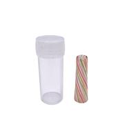 1pc Rasta Design Cone Shaped Twisted Glass Filter Tip, 9mm to 7mm x 30mm,
