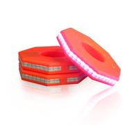 1pc Rechargeable Traffic Cone Ring with LED Warning Light - 360° Visibility Safety Light for Road Cones