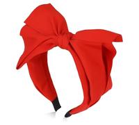 1Pc Red Fashionable Women's Bowknot Headband,Exquisite Knotted Bow Headbands for Women with Double Layer Bow Red Top Knot Head Band Accessories for Women Girls Hair Care,Hair Accessories