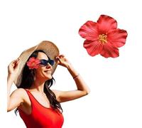 1Pc Red Hawaiian Flower Hair Clip for Women Girls,Beach Party Hair Clips and Barrettes,Fashion Bohemian Flowers Hair Accessory for Dancer Bridal Wedding,Hair Care,Beauty and Personal Care