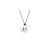 1pc Red Heart Pendant Necklace Vintage 80s Aesthetic Love Inspired Romantic Heart Necklace for Women Clever design