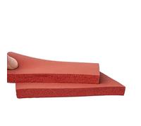 1pc Red Silicone Foam Mat - High Temperature Resistant Pad for Laminating Machine/Pressing, Soft Sponge Foam Board, 100-300mm Length(100x100mm,5mm)