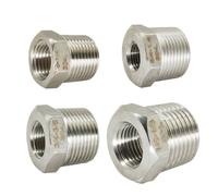 1pc Reducer Bushing Male x Female 1/2" 3/4" 1" DN8 DN10 DN15 DN20 BSPT Thread 304 Stainless Steel Plumbing Pipe Fittings(DN20 to DN40)