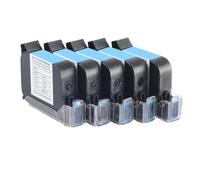 1PC Refillable Ink Cartridge 12.7mm Compatible With TIJ Handheld Inkjet Printers Fast Drying Solvent Ink In Black Red Blue(1PK White)