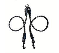 1pc Reflective Dual Leash for Two Dogs-Comfortable Handle and No Tangle Walking Leash for Safe and Easy Walks(black)
