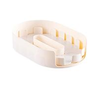 1pc Refrigerator Rotation Storage Rack， Kitchen Drinks Seasoning Storage Shelf Refrigerator Rotating Tray Kitchens Accessorie(Pale yellow)