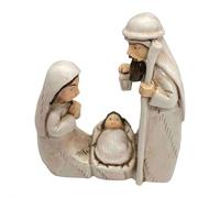1PC Resin Nativity Set - Holy Family Figurine Mini Desktop Decor, Religious Christmas Ornament for Home Prayer, Baptism & Festival Display
