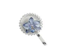 1pc Resin Orchid ID Badge Work Certificate Retractable and Pull-Off for Key Ring Id Card(R41-07)