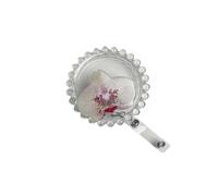 1pc Resin Orchid ID Badge Work Certificate Retractable and Pull-Off for Key Ring Id Card(R41-10)