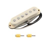 1PC Retro Alnico 5 Single Coil Pickup Interlaced 52mm Electric Guitar Accessories Professional electric pickup(White Bridge)
