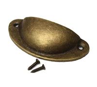 1pc Retro Door Handle, Metal Kitchen Drawer Cabinet Handles Furniture Knobs Handware Cupboard Antique Brass Shell Pull Handles Random Color