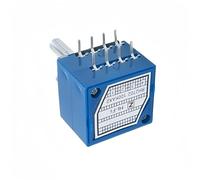 1pc RH2702 Resistance Stepping Dual-unit Channel Audio Volume Control Potentiometer A50Kx2 A100Kx2 8Pins 25mm Plum Axis(A100Kx2)