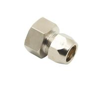 1pc Ring Lock Compression Ferrule for Oil Tube - 4-12mm Female Thread, Durable Copper Fitting(8mmx1/2inch)