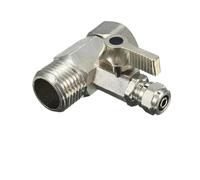 1PC RO Feed Water Adapter 1/2" to 1/4" with Shut-Off Ball Valve Faucet Tap Reverse Osmosis Tee B Cold Hot Tube for Water Pipes