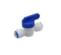 1PC RO Straight 1/4" OD Hose Quick Connection Pipe Control Fittings Plastic Water Ball Valve Osmosis Aquarium Fittings