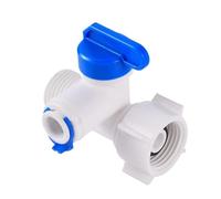 1PC RO Water Straight Plastic Ball Valve 1/4" 3/8" OD Hose Quick Connect 1/4" 3/8" Male 1/2" Female Reverse Osmosis Aquarium Fitting(1I2Male-3I8-1I2Femal)