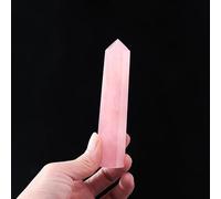 1pc Rose Quartz Crystal Point Column Hand Polished Hexagon for Home Furnishing Decoration (Size : 7-9cm)