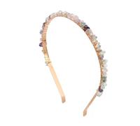 1pc Rose Quartzs Headbands For Women Irregular Gravel Natural Stone Crystal Amethysts Citrines Aquamarines Hair Hoops Jewelry(Fluorite)