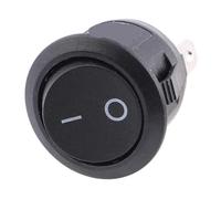 1Pc Round 20mm Black Push Button Mini Switch 2 pin 3A/6A 250VAC KCD 3Pin 6A 250V/10A 125VAC Snap-in On/Off Rocker Switch 2P Lock(Round-Green-3 Pin)