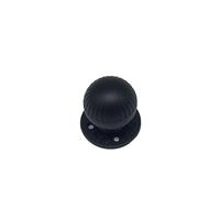 1PC Round Ball Vintage Iron Wooden Door Knob Pull Handle Entry Gate E Garden Barn Face Mount Antique Brass Red Copper Matte Black(Black)