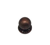 1PC Round Ball Vintage Iron Wooden Door Knob Pull Handle Entry Gate E Garden Barn Face Mount Antique Brass Red Copper Matte Black(Red Bronze)