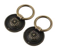 1Pc Round Flower Cabinet Knobs and Handles Antique Bronze Furniture Handle Drawer Cupboard Pull Furniture Fittings w/Screw