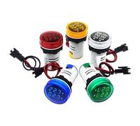 1PC Round LED Dual Display AC Amp Volt Digital AC 50-500v Indicator Voltmeter Ammeter 0-100A Panel Meter(GREEN)