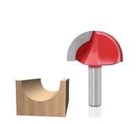 1PC Round Nose Cove Core Box Router Bit, 12mm Shank Round Groove Router Bit Cutter 1/4 Radius For Woodworking Cutting Tool ( Cutting Edge Length : 12X50.8mm )