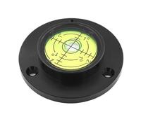 1pc Round Spirit Bubble Level Circular Flange Nivel Bubbles with Mounting Hole High Temperature Military Grade(Green in Black)