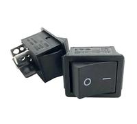 1PC RS606 4 Pins On/Off Black KCD4 Switch with Warped Plate 16A/250V