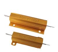 1pc RX24 50W 100W Aluminum Power Metal Shell Case Wirewound Resistor 0.01~30K 1 2 3 5 6 8 10 20 100 150 200 300 500 1K 10K ohm(50W-270R)