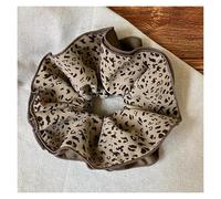 1PC Satin Leopard Print Hair Rope Double-Sided Slim-Waist Hair Scrunchie Fashionable Hair Tie(Light color)