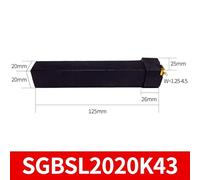1pc SBGR SGBSR 16mm 20mm Groove Machining Cutting Toolholders Cutter CNC Lathe Parting And Face Grooving Tools Holders(no Inserts)(SGBSL2020K43-GBA43R)