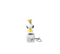 1PC Seagull Mine Keychain Button with Real Sound and LED Light, Rechargeable Keyboard Clicker Fidget Toys Stress Relief Noise Maker Animal Keycaps Funny Gifts